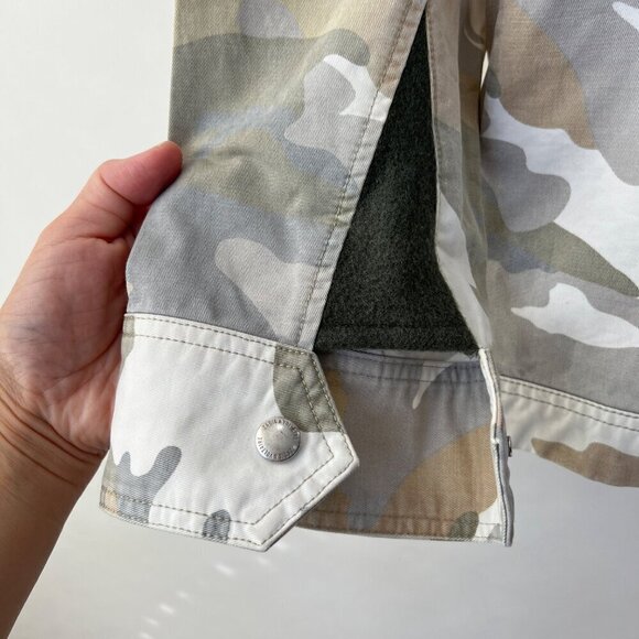 Zadig & Voltaire Savy Camo jacket, white/ cream, green, Size XS - Picture 9 of 11